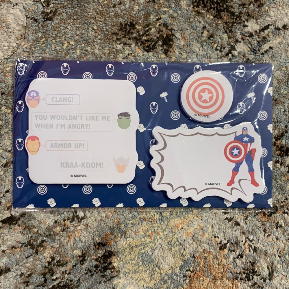 3 pcs Sticky notes by Marvel; Brand New with Tags, sealed, never opened